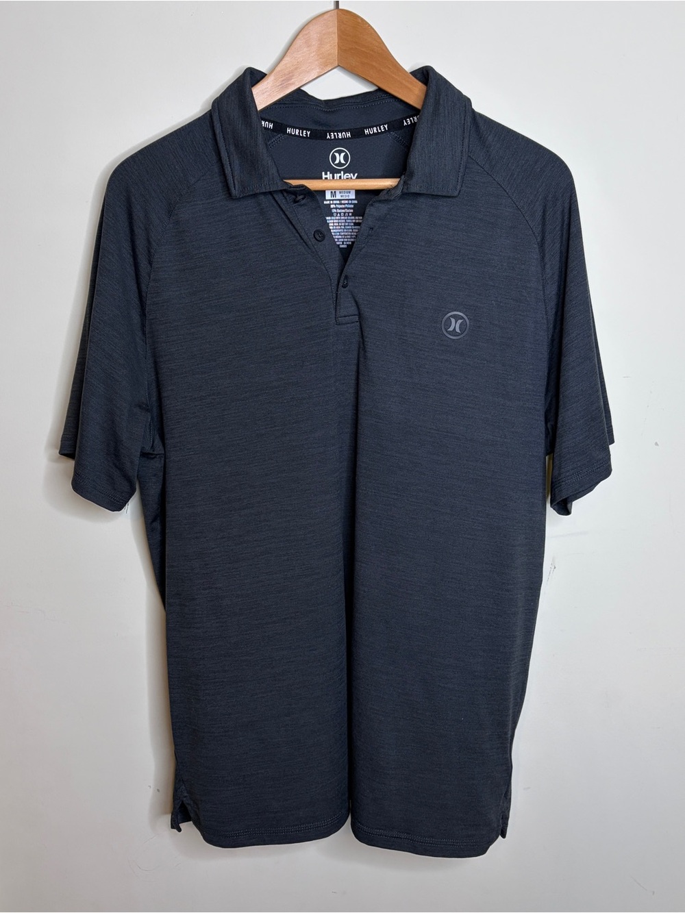 Hurley Men's Polo Shirt in Dark Charcoal Size M